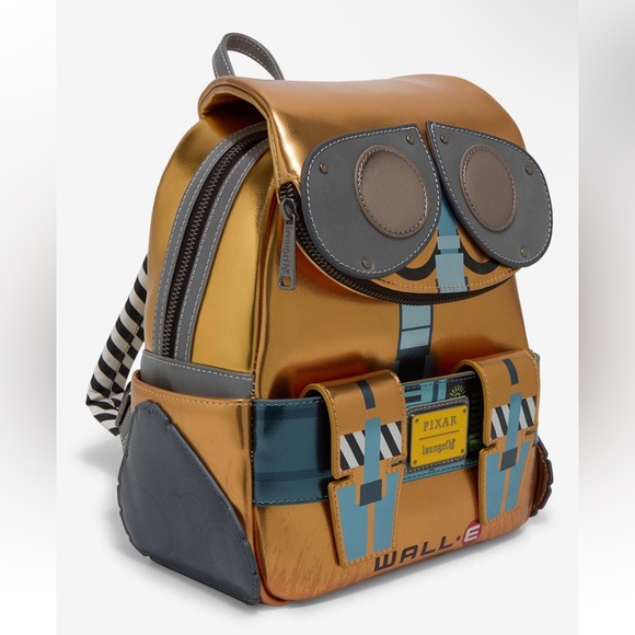NWT Loungefly Pixar WALL-E Cosplay Gold Backpack - Picture 2 of 7